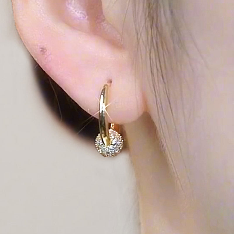 ✨Buy 2 Get 1 Free❣️Gold Circle Earrings with Small Ball