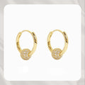 ✨Buy 2 Get 1 Free❣️Gold Circle Earrings with Small Ball