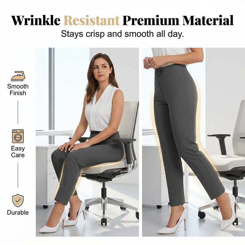 Women's High Waisted Cropped Suit Pants