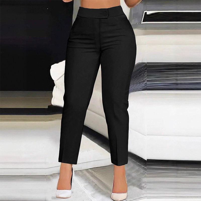 Women's High Waisted Cropped Suit Pants
