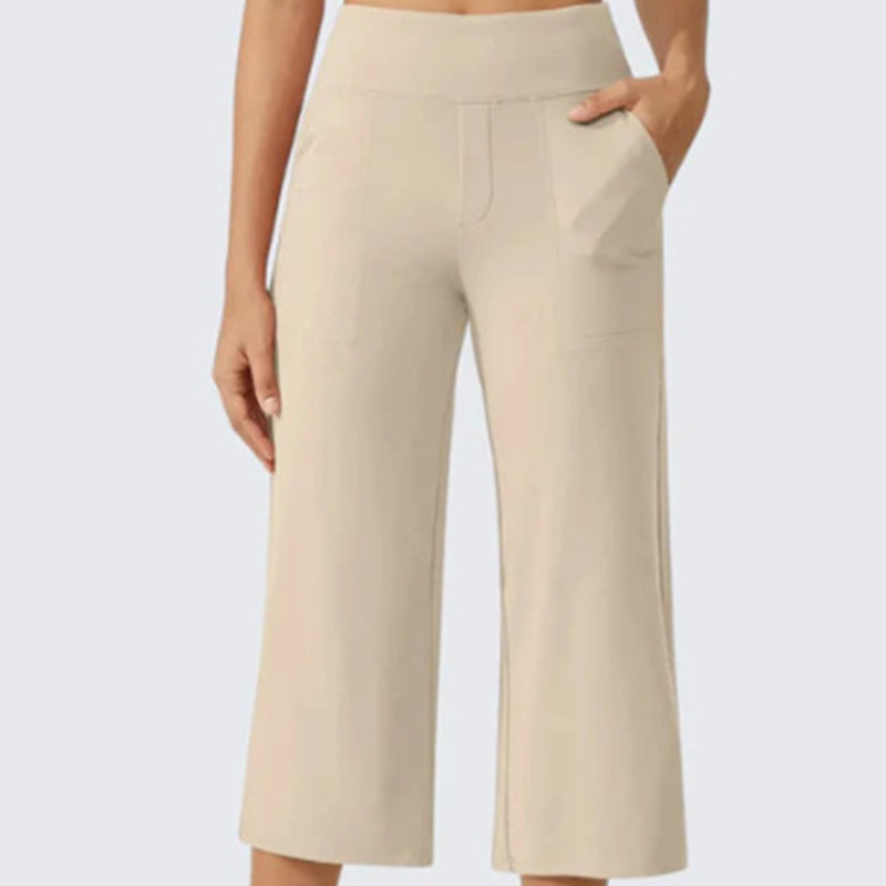 👖50% OFF!✨Women's Casual Wide Leg Cropped Pants – Side Pockets, Breathable, Versatile 🌿