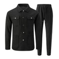 ⏰ 💖Black Friday Mega Deal – 50% off!💖✨Men's Casual Waffle Knit Jacket and Pants Set